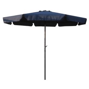 St. Kitts Aluminum 10-foot Patio Umbrella - Dark Grey/Navy Blue