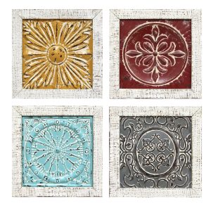 Set Of  4 Accent Tile Wall Art