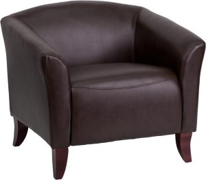 HERCULES Imperial Series Brown Leather Chair - 111-1-BN-GG