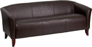 HERCULES Imperial Series Brown Leather Sofa - 111-3-BN-GG