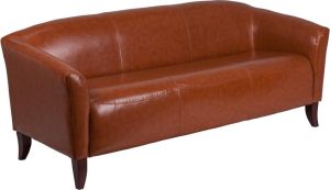 HERCULES Imperial Series Cognac Leather Sofa - 111-3-CG-GG