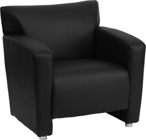 HERCULES Majesty Series Black Leather Chair - 222-1-BK-GG