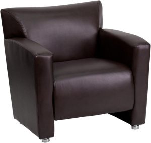 HERCULES Majesty Series Brown Leather Chair - 222-1-BN-GG