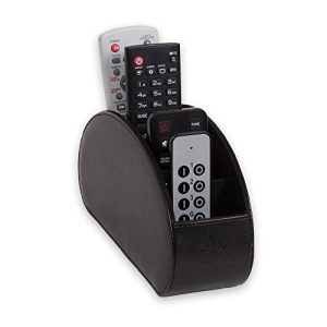 Homeze Remote Control Holder TV Television Organizer, Caddy Smart TV, DVD, Mobile, Stationary Makeup Brush Living Room, Lounge, Home, Kitchen Organiser, Container with Gift Box Black