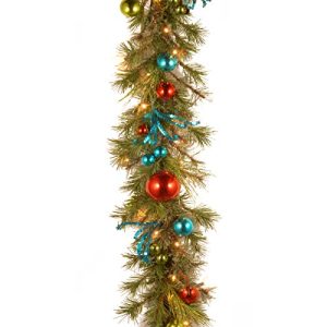 9' x 14 Decorative Collection Retro Garland with 50 Warm White Battery Operated LED's w/Timer