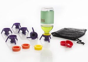 Flip-It FLSK6 Deluxe Bottle Emptying Kit with 6 Adapters and Storage Bag, 6-Pack