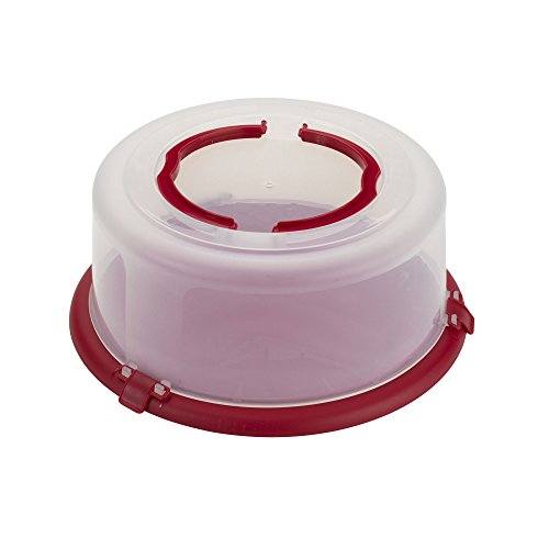 Good Cook Bake-n-Take Round Cake Carrier with Handle, 12, Red