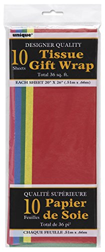 26 x 20 Tissue Paper Sheets, Assorted 10ct