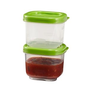 Rubbermaid Lunch Blox Sauce Containers, 3 Ounce, Green, Pack of 2 1806175