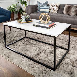 42 Mixed Material Coffee Table - Marble