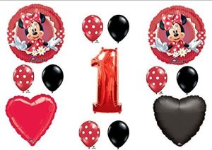 Mad About Minnie Mouse 1st First Birthday Party Balloons Decorations Supplies