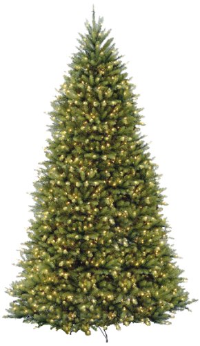 10' Dunhill Fir Hinged Tree with 1200 Clear Lights