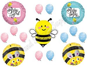 What Will It BEE?? Baby Shower Gender Reveal Party Balloons Decorations Supplies