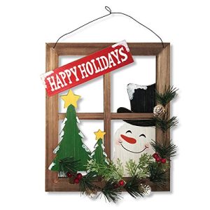 15 Home Wall Hanging Decor Window with Snowman