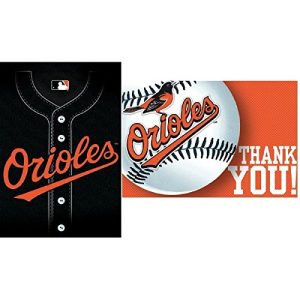 Baltimore Orioles Collection Party Invitation & Thank You Card Set