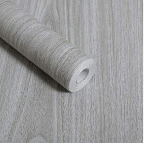 Walldecor1 Gray Wood Grain Contact Paper Self Adhesive Shelf Liner Drawer Self Adhesive Shelf Liner Kitchen Cabinets Shelves Door Sticker 17.7 Inch by 78 Inch