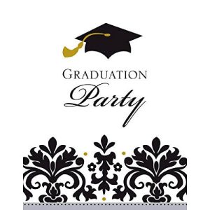 Black and White Grad Postcard Invitations | Party Favor | Pack of 50