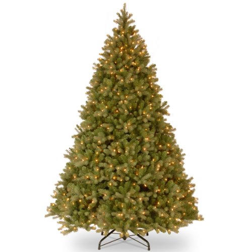 10' Feel-Real Downswept Douglas Hinged Tree with 1000 Clear Lights
