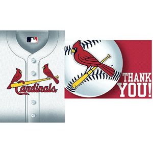 St. Louis Cardinals Major League Baseball Collection Party Invitation & Thank You Card Set