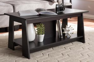 Baxton Studio Fionan Modern and Contemporary Wenge Brown Finished Coffee Table