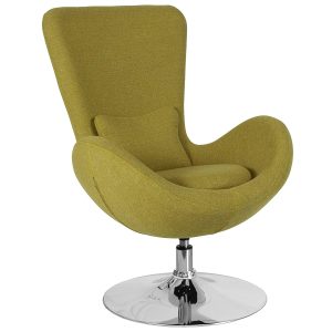 Flash Furniture Egg Series Green Fabric Side Reception Chair (pack of 2)