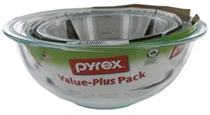 Pyrex 1118441 Prepware  Mixing Bowl Set, 3-Piece, Clear