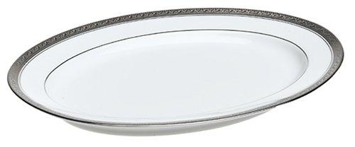 Noritake Crestwood Platinum 14-Inch Medium Oval Serving Platter