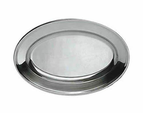 Oval Material Stainless Steel Platters - 11-3/4 X 8-1/2