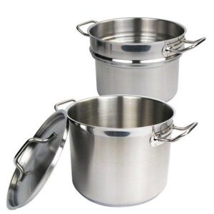 Winware Stainless 8 Quart Double Boiler  With Cover
