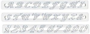 Fmm Upper Case Script Alphabet & Number Tappit Cutters Set