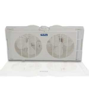 Air King 9137 Twin Table Window Fan With Ez Click Exper Panels