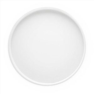 Kraftware Bartenders Choice Fun Colors Collection 14-Inch Round Serving Tray, White