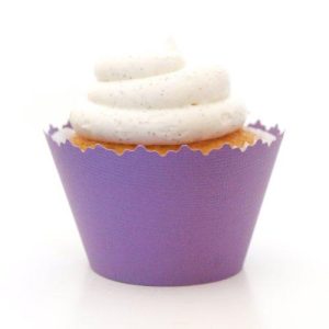 Pansy Purple Cupcake Wrapper - Set of 12 - Easy Decorating Tool for an Affordable, Fashionable Cup Cake Liner