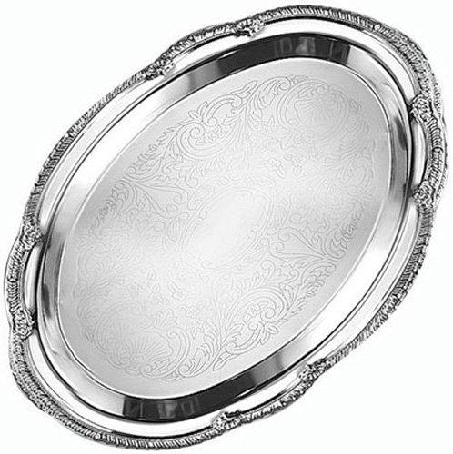 American Metalcraft (Stov1813) 18 X 13 Oval Chrome Serving Tray - Affordable Elegance Series
