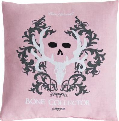 Bone Collector Square Pillow, Pink