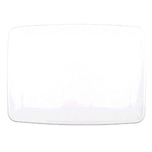 White Small Serving Tray Food Tasting Party Tableware And Serveware, Plastic, 8 X 11.