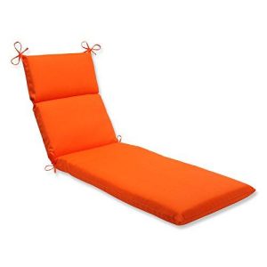 Pillow Perfect Indoor/Outdoor Sundeck Chaise Lounge Cushion, Orange