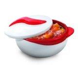 Pinnacle Red Serving Salad/ Soup Dish Bowl - Thermal Insulated Bowl With Lid -Great Bowl For Holiday, Dinner And Party 2.5 Qt.
