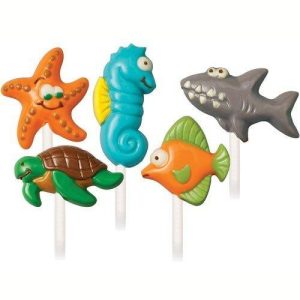 Lollipop Mold-Sea Creatures 5 Cavity (5 Designs)
