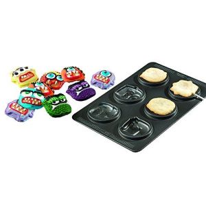 Sweet Creations 04858 6-Cup Non-Stick Monster Cake Pop Pan, Gray