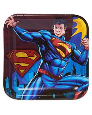 American Greetings Superman 9 Square Plate (8 Count)