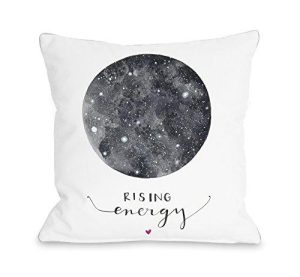 One Bella Casa Rising Energy Throw Pillow By Ana Victoria Calderon, 18X 18, White/Gray