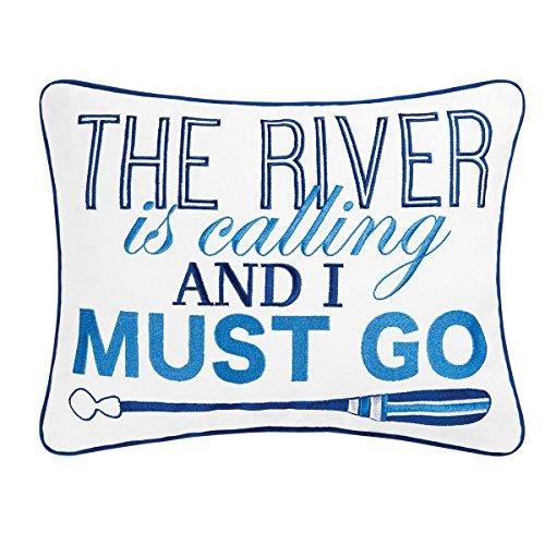 14X18embroidered Pillow, River Is Calling