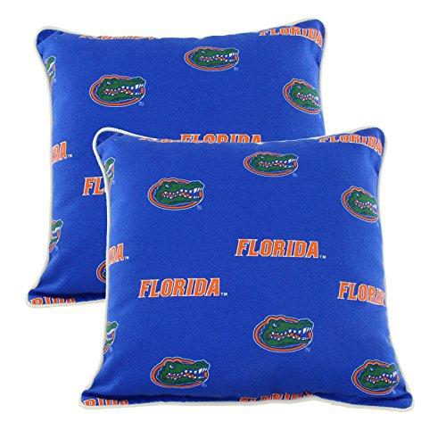 College Covers Floodppr Florida Gators Outdoor Decorative Pillow Pair, 16 X 16, Blue