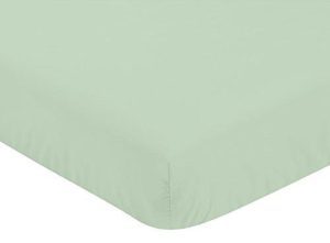 Fitted Crib Sheet For Navy Blue, Mint And Grey Woodsy Boys Baby/Toddler Bedding Set Collection - Mint