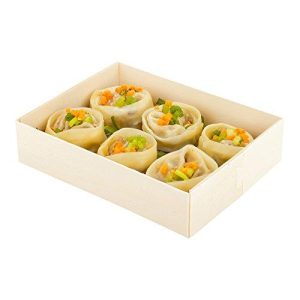 Restaurantware 100 Count Box Taipei Collection 6.3 Short Straight Rectangular Container, Small, Poplar