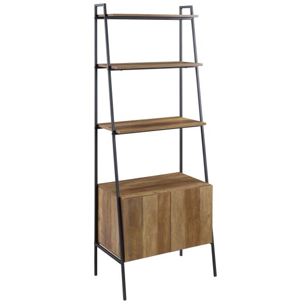 72 Industrial Modern Ladder Bookcase - Reclaimed Barnwood