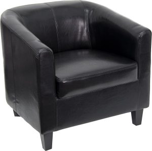 Black Leather Lounge Chair - BT-873-BK-GG