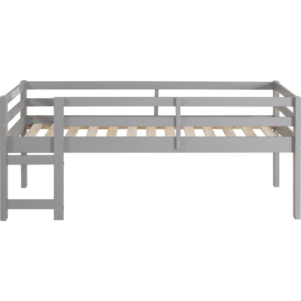 Solid Wood Low Loft Bed - Grey