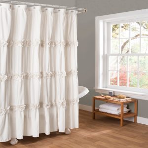 Darla White Shower Curtain 72x72
